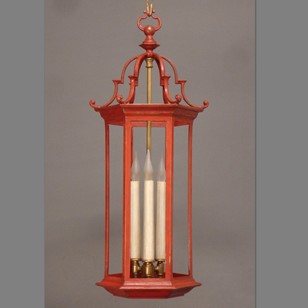 Vintage cast bronze hall lantern.